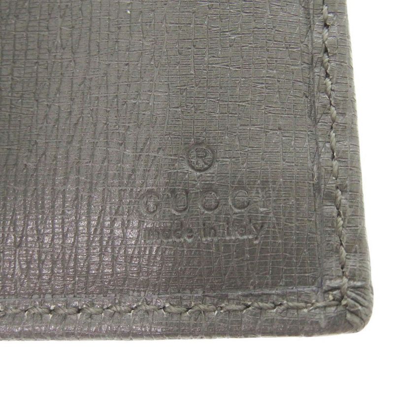 Gucci Interlocking G Leather Gray Long Wallet 0803 — view 7