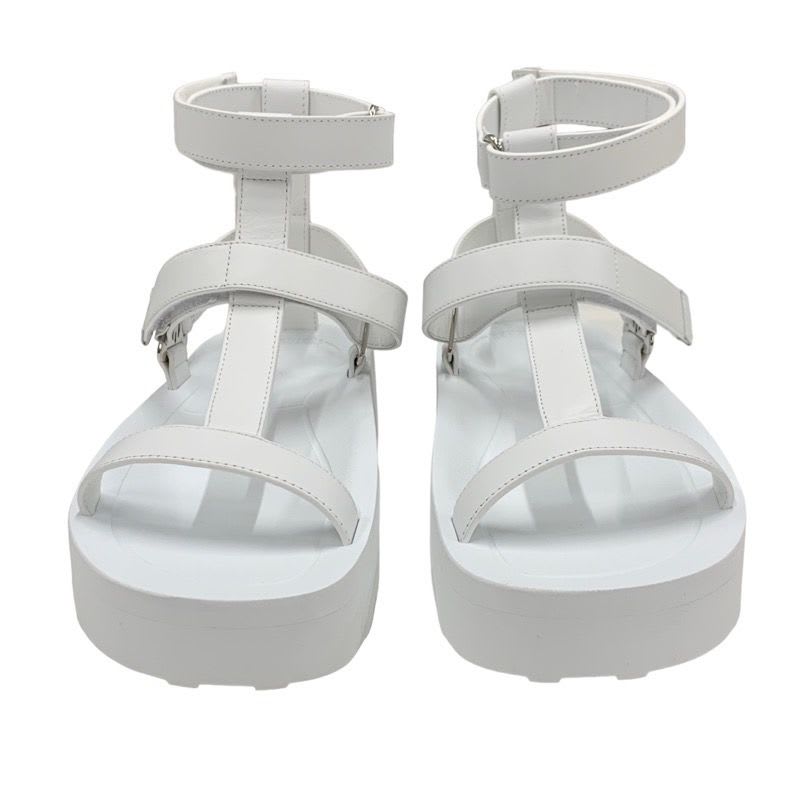 Hermes Enid Sandals Shoes Leather White — view 2