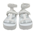 Hermes Enid Sandals Shoes Leather White — view 2