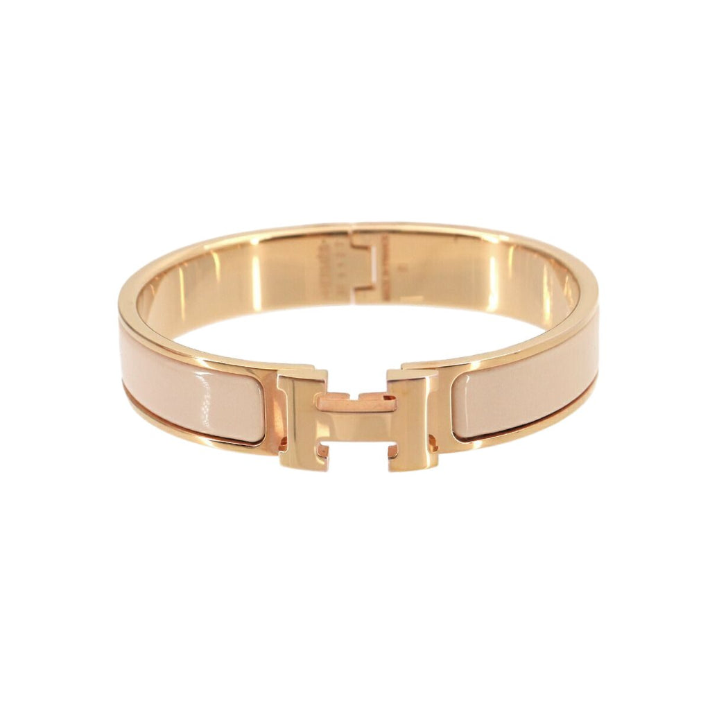 Hermes Clic PM Bangle Beige Pink Gold Bracelet