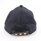 Louis Vuitton Shearling Visor Cap Black White — view 4