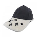 Louis Vuitton Shearling Visor Cap Black White