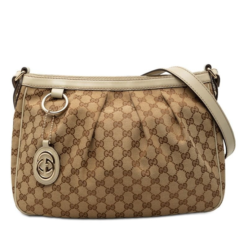 Gucci GG Canvas Ski Beige Leather