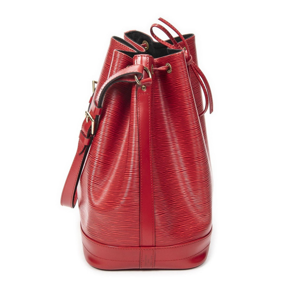 Louis Vuitton Noe Red Epi Handbag — view 4