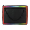 Louis Vuitton Pochette A4 Chain Second Bag Leather Black Rainbow Taiga