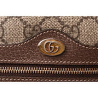 Gucci Brand Bag Clutch Pouch GG Supreme Brown Beige — view 6
