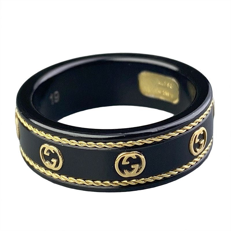 Gucci Interlocking Black Ring — view 3