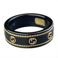Gucci Interlocking Black Ring