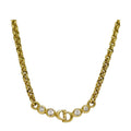Dior Necklace Gold Rhinestone Vintage