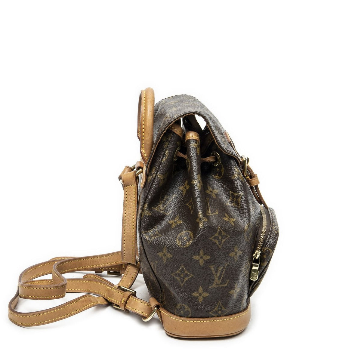 Louis Vuitton Montsouris Brown Monogram Canvas Shoulder Bag — view 4