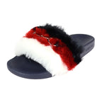 Gucci Horsebit Sandals 29 Rubber Faux Fur Tricolor