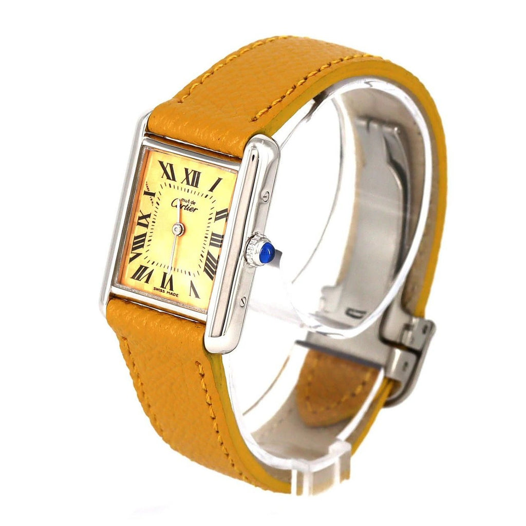 Cartier Must Tank SM Silver Quartz Bracelet Dial Color — view 2