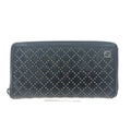 Gucci Diamante Studded Round Zipper Long Wallet GG 2 Heads