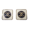 Chanel CC Square Coco Mark Fine Ab9777 Earrings Metal Gold B23 C