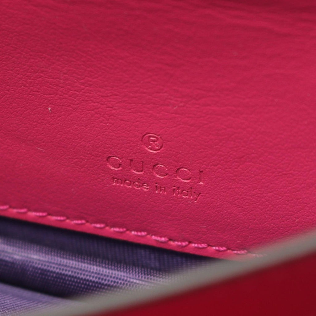 Gucci Shoulder Bag GG Matelasse Mini Fuchsia Pink Nylon Leather — view 4