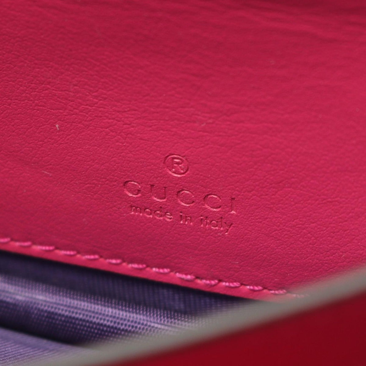 Gucci Shoulder Bag GG Matelasse Mini Fuchsia Pink Nylon Leather — view 4