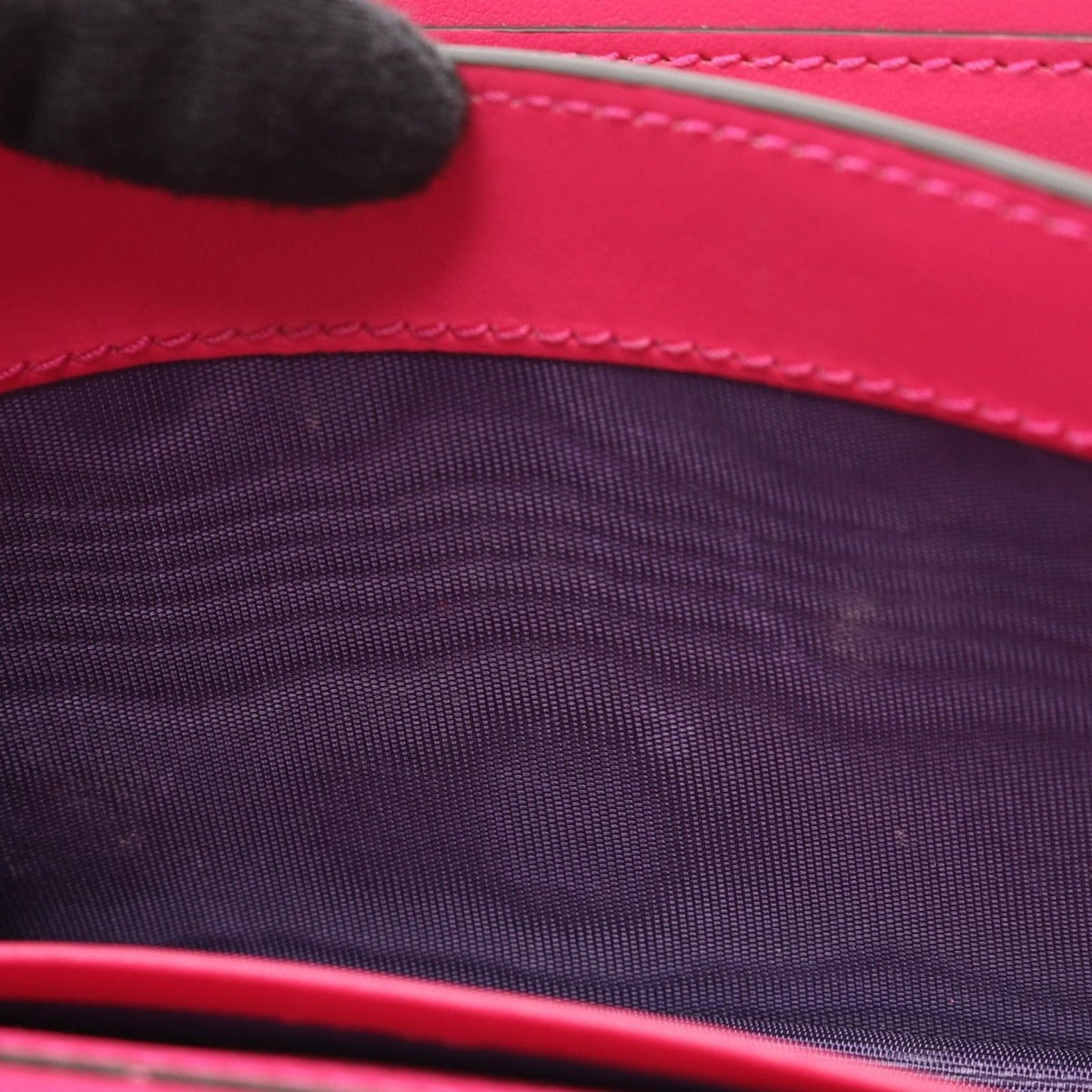 Gucci Shoulder Bag GG Matelasse Mini Fuchsia Pink Nylon Leather — view 5