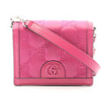 Gucci Shoulder Bag GG Matelasse Mini Fuchsia Pink Nylon Leather