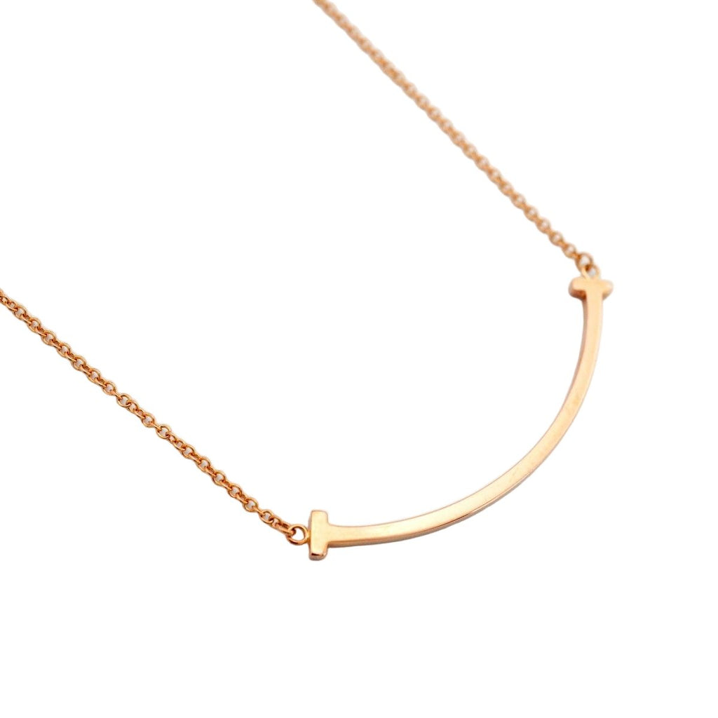 Tiffany & Co Necklace T Smile Small 18k Pink Gold — view 2