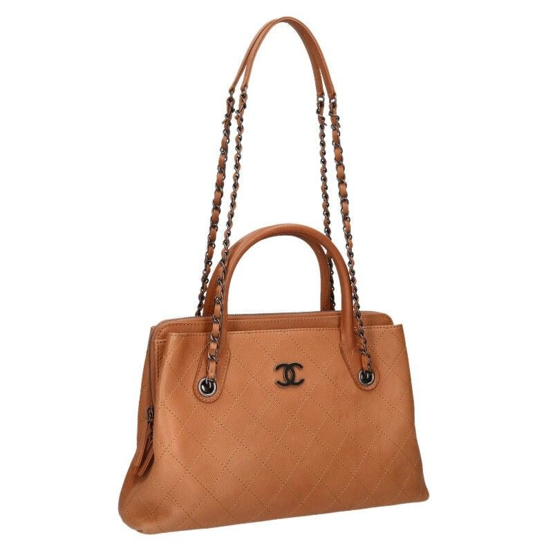 Chanel Quilted 2-Way Caviar Leather Handbag