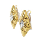 Chanel Vintage Earrings Gold Crystal — view 2