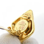 Chanel Vintage Earrings Gold Crystal — view 3