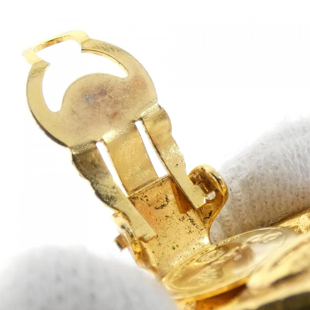 Chanel Vintage Earrings Gold Crystal — view 5