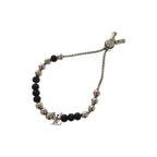 Louis Vuitton Beaded Bracelet Monogram Metal Silver — view 2