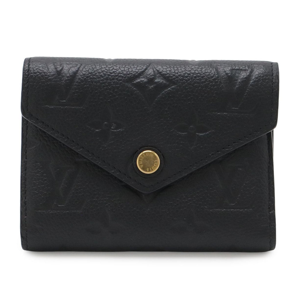 Louis Vuitton Monogram Empreinte Portefeuille Victorine Trifold Wallet Noir