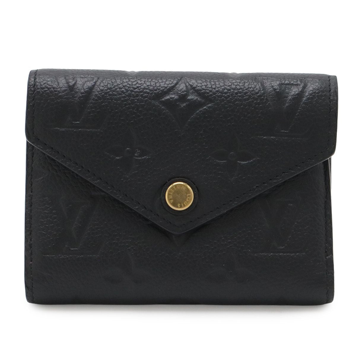 Louis Vuitton Monogram Empreinte Portefeuille Victorine Trifold Wallet Noir