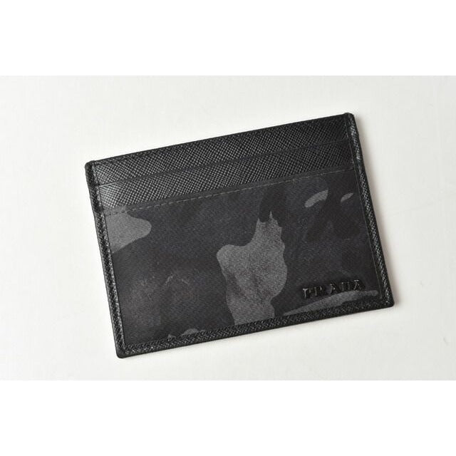 Prada Card Case Business Holder 2 M1149 Camofula Black Dark Blue — view 2