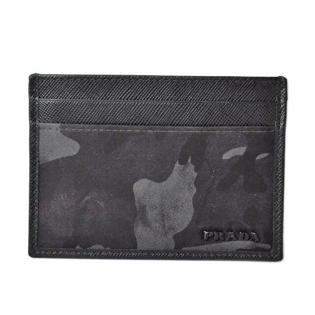Prada Card Case Business Holder 2 M1149 Camofula Black Dark Blue
