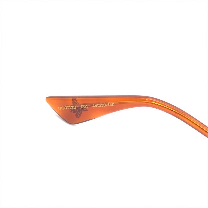 Gucci L'aveugle Paramor Round Frame Sunglasses Eyewear Gold Black — view 8