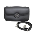 Gucci Clutch Bag Shoulder Leather Black