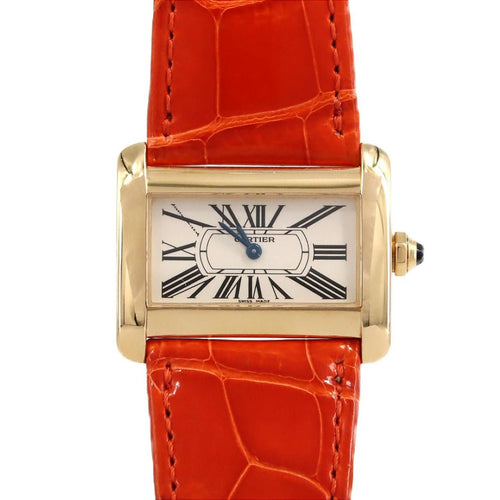 Cartier Mini Tank Divan YG Quartz Bracelet Dial Color