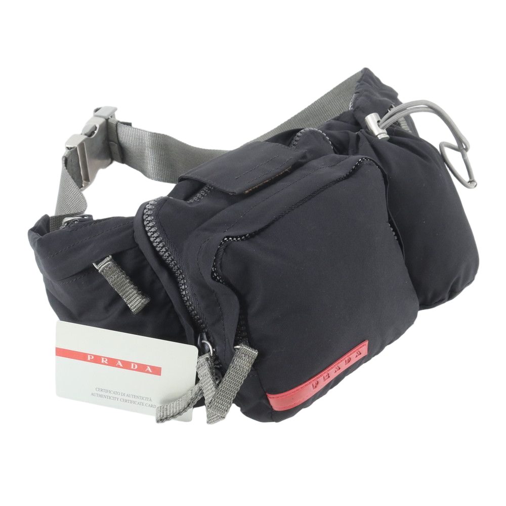 Prada Sports 2-Way Belt Bag Crossbody Body Waist Pouch Black