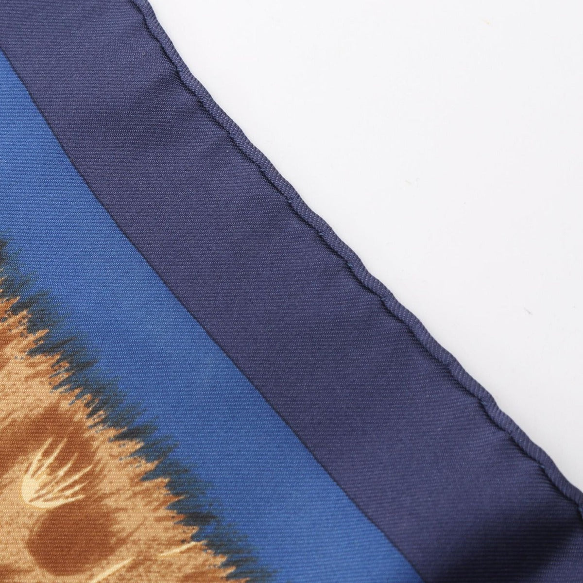 Hermes Scarf Carre 90 Casques Et Plumets Silk Blue Brown Multicolor — view 7