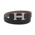 Hermes Constance Reversible Belt Swift Epsom Black Etoupe 75