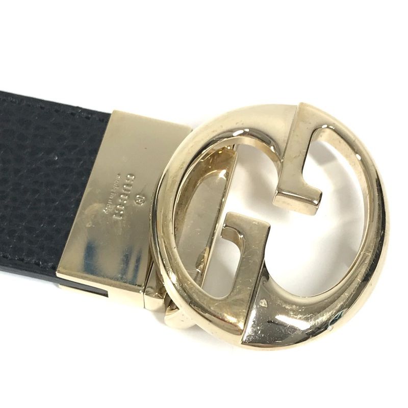 Gucci Belt Double G GG Logo Leather Black — view 4
