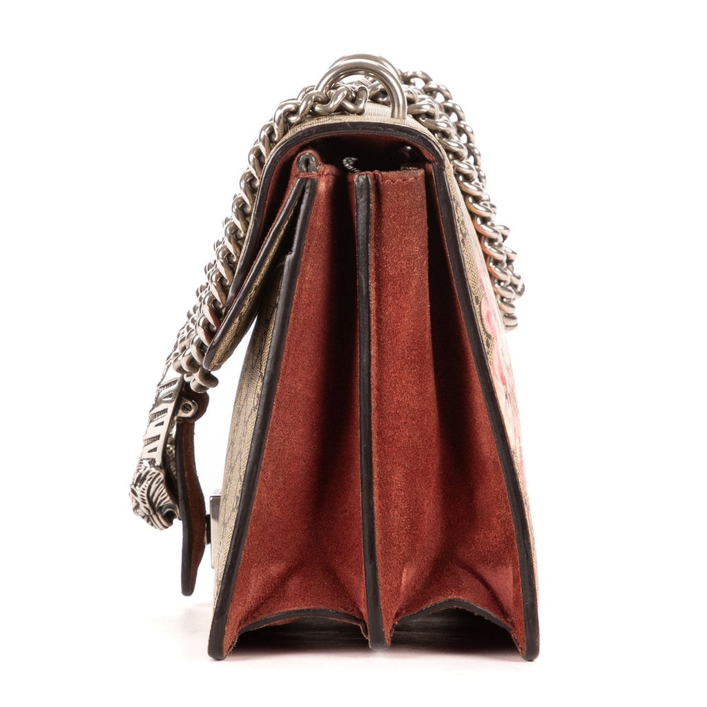 Gucci Blooms Dionysus Beige Burgundy Supreme Canvas Shoulder Bag — view 3