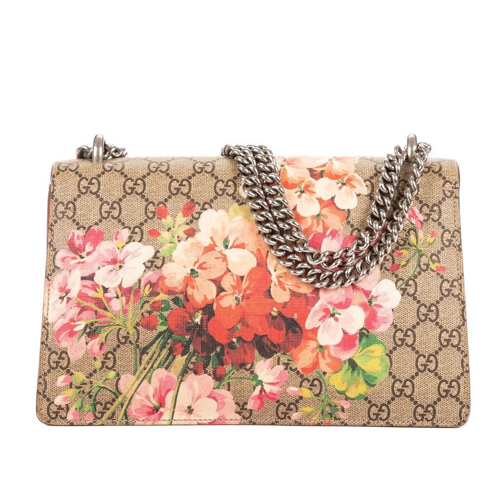Gucci Blooms Dionysus Beige Burgundy Supreme Canvas Shoulder Bag — view 5