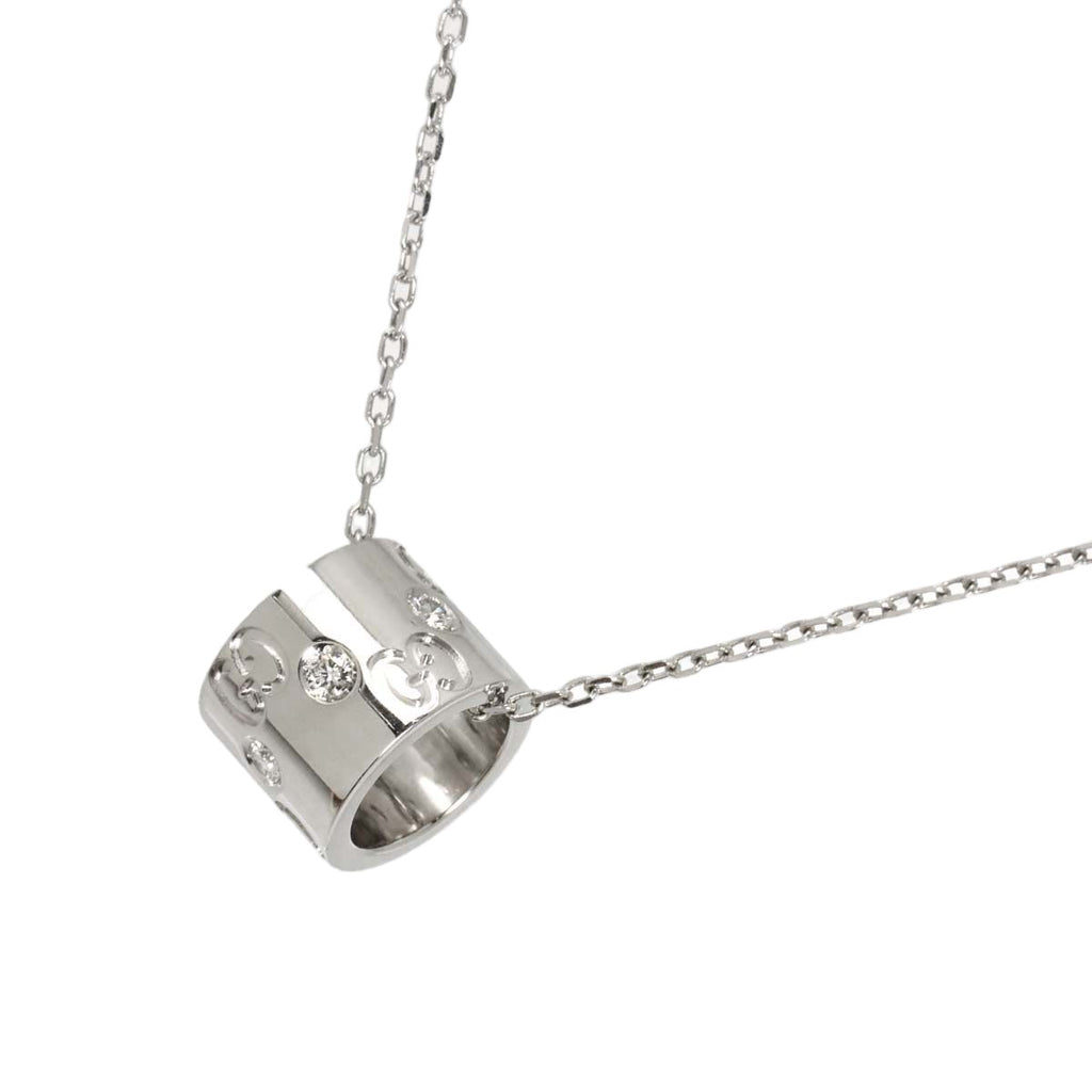 Gucci Icon Diamond Necklace 40 cm 18k WG White Gold