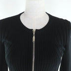 Louis Vuitton Wool Silk Blend Front Zip Long — view 4