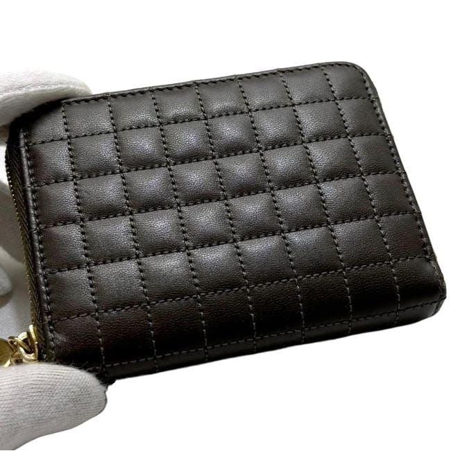 Celine Coin Case Khaki Green Purse Leather — view 7