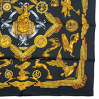Hermes Scarf Silk Carre 90 les Parures du Vent Style Black — view 5