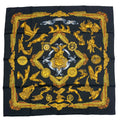 Hermes Scarf Silk Carre 90 les Parures du Vent Style Black