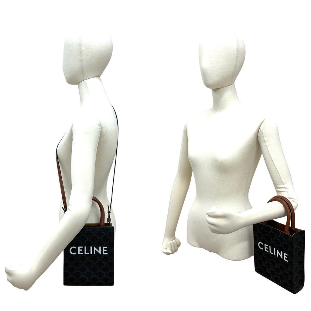 Celine Vertical Hippo Mini Leather 2-Way Tote Shoulder Bag — view 2
