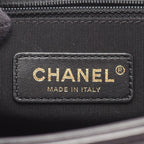 Chanel Shoulder Bag Top Handle Stitch Black Lambskin — view 4