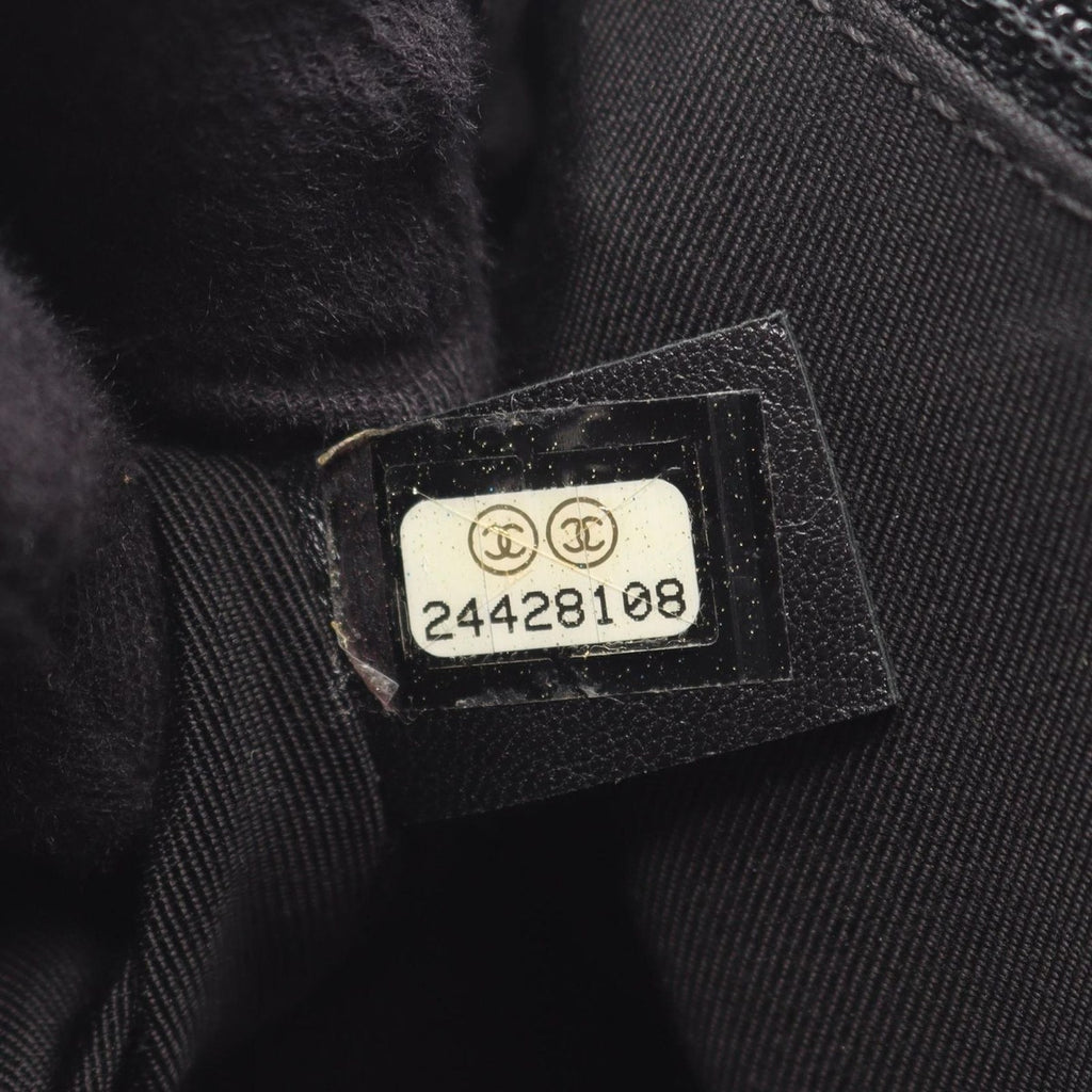 Chanel Shoulder Bag Top Handle Stitch Black Lambskin — view 5