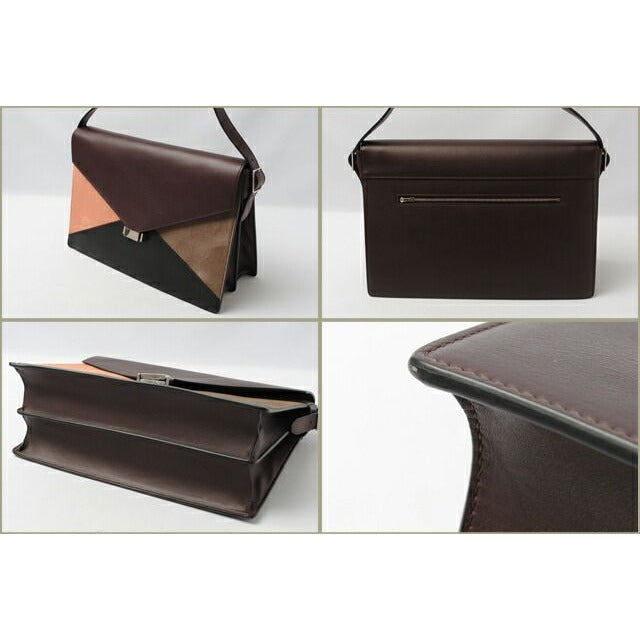 Celine Shoulder Bag Clutch pfb.28 bd Burgundy with Strap 2-Way — view 2